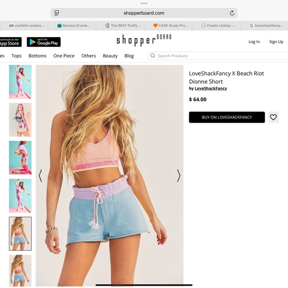 LoveShackFancy Beach Riot Shorts - Picture 4 of 6